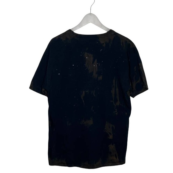Wolf Tee - Custom Made Bleach Dyed - Two Wolves Howling at the Moon - Picture 10 of 10